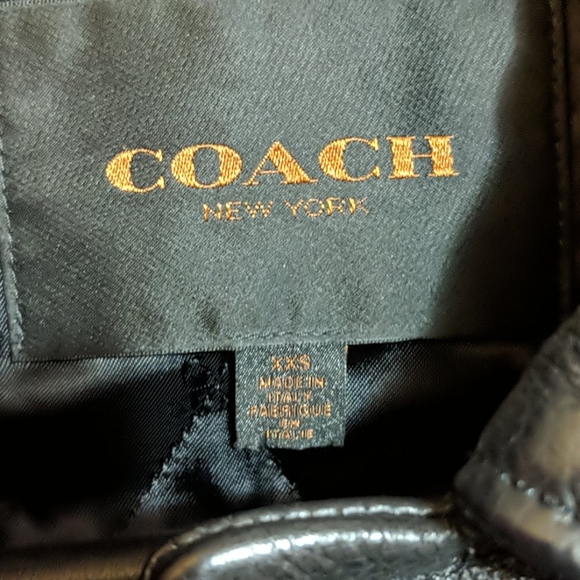COACH SHEEPSKIN SLEEVE LEATHER JACKET - Picture 9 of 12